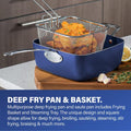 Classic Blue 20-Piece Aluminum Ultra Durable Non Stick Diamond Infused Cookware and Bakeware Set